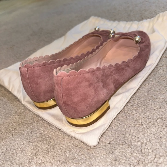Kate Spade Murray Vintage Rose Suede Ballet Flats Size 6 - Picture 2 of 5